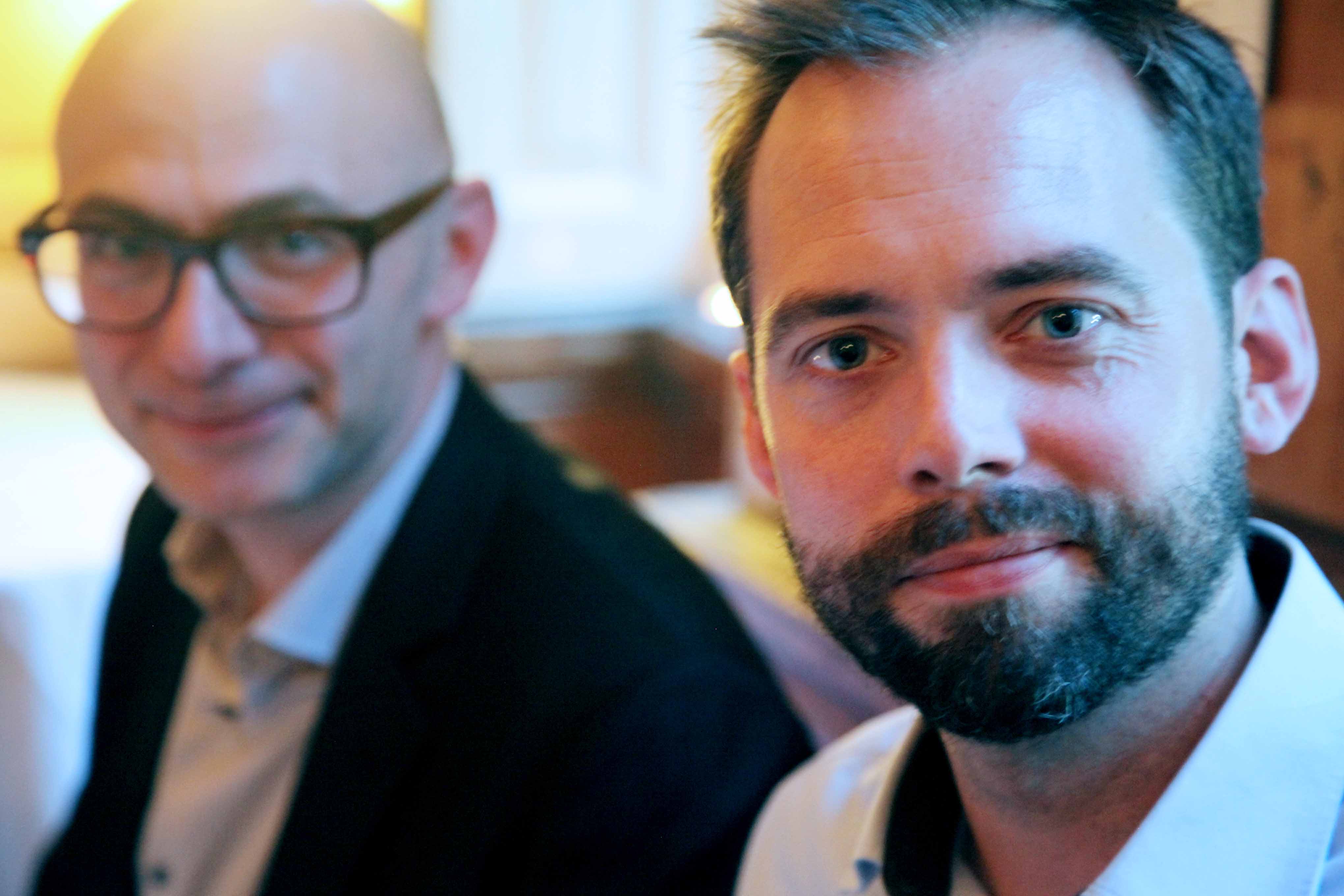 Christos (L) and Joris (R) .